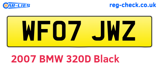 WF07JWZ are the vehicle registration plates.