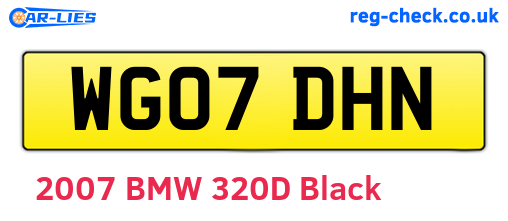 WG07DHN are the vehicle registration plates.