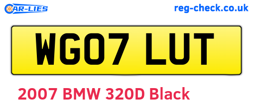 WG07LUT are the vehicle registration plates.
