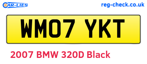WM07YKT are the vehicle registration plates.
