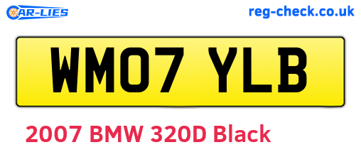 WM07YLB are the vehicle registration plates.