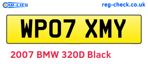 WP07XMY are the vehicle registration plates.