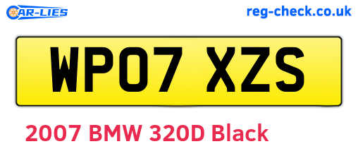 WP07XZS are the vehicle registration plates.