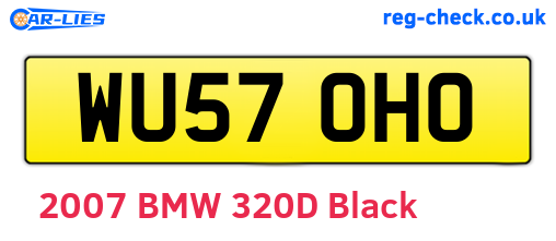 WU57OHO are the vehicle registration plates.