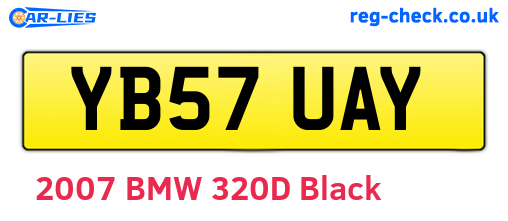 YB57UAY are the vehicle registration plates.
