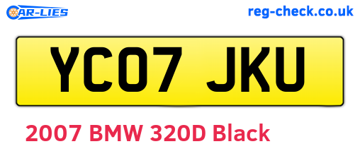 YC07JKU are the vehicle registration plates.