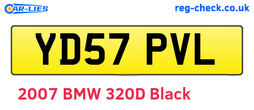 YD57PVL are the vehicle registration plates.