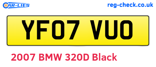 YF07VUO are the vehicle registration plates.