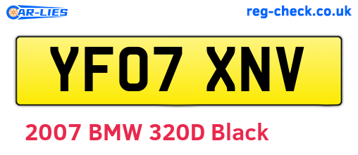 YF07XNV are the vehicle registration plates.