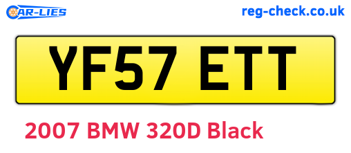 YF57ETT are the vehicle registration plates.