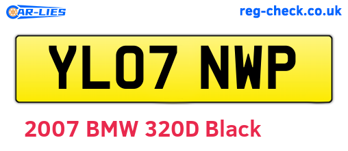 YL07NWP are the vehicle registration plates.