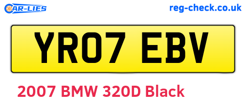 YR07EBV are the vehicle registration plates.