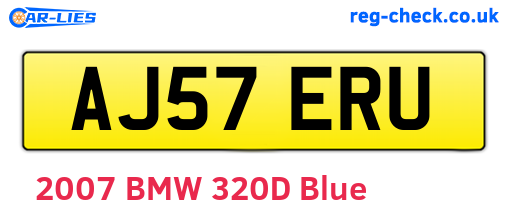 AJ57ERU are the vehicle registration plates.