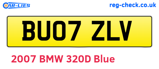 BU07ZLV are the vehicle registration plates.