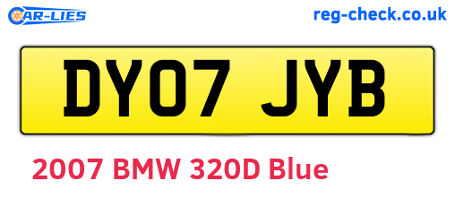 DY07JYB are the vehicle registration plates.