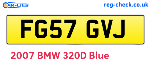 FG57GVJ are the vehicle registration plates.