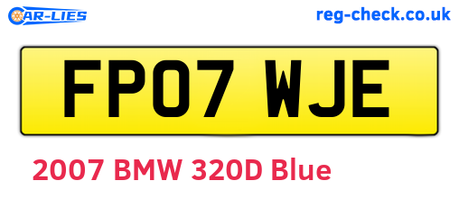 FP07WJE are the vehicle registration plates.