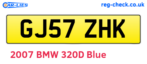 GJ57ZHK are the vehicle registration plates.