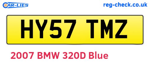 HY57TMZ are the vehicle registration plates.