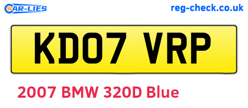 KD07VRP are the vehicle registration plates.