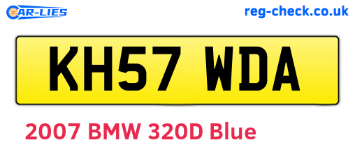 KH57WDA are the vehicle registration plates.