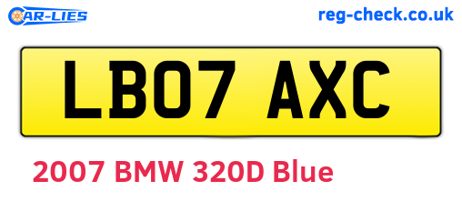 LB07AXC are the vehicle registration plates.