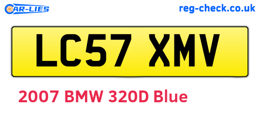 LC57XMV are the vehicle registration plates.