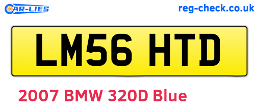 LM56HTD are the vehicle registration plates.