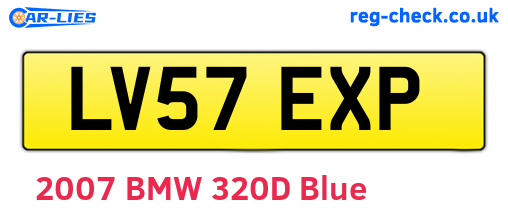 LV57EXP are the vehicle registration plates.