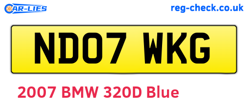 ND07WKG are the vehicle registration plates.