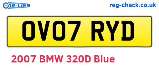 OV07RYD are the vehicle registration plates.