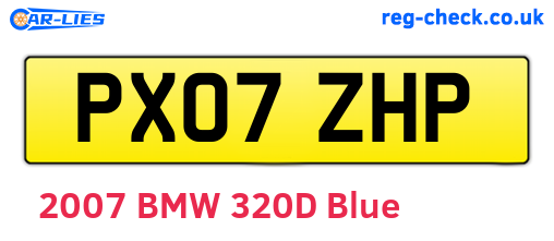 PX07ZHP are the vehicle registration plates.
