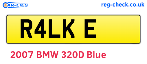 R4LKE are the vehicle registration plates.
