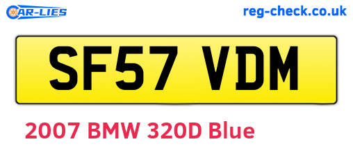 SF57VDM are the vehicle registration plates.