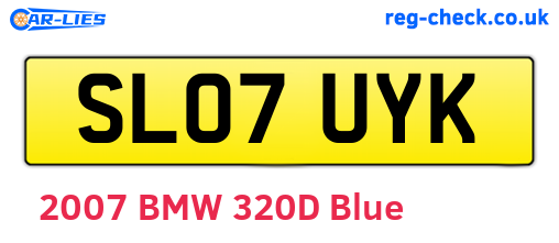 SL07UYK are the vehicle registration plates.