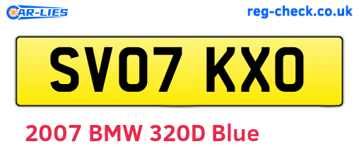 SV07KXO are the vehicle registration plates.