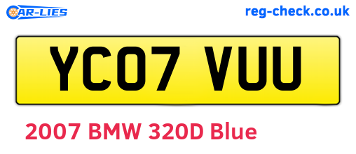 YC07VUU are the vehicle registration plates.