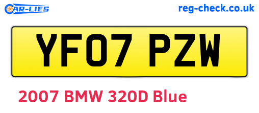 YF07PZW are the vehicle registration plates.
