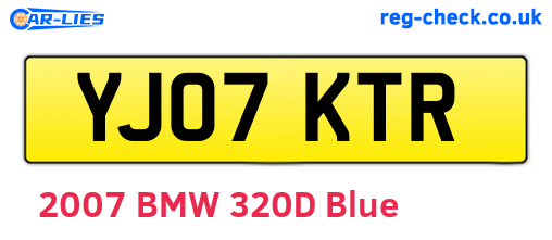 YJ07KTR are the vehicle registration plates.