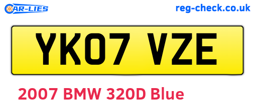 YK07VZE are the vehicle registration plates.