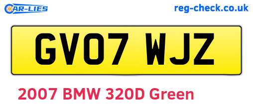 GV07WJZ are the vehicle registration plates.