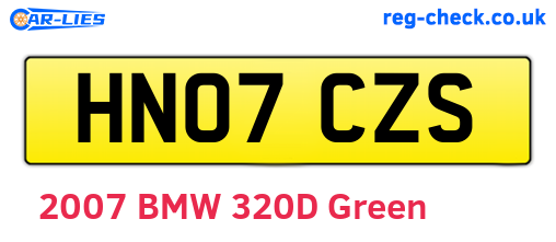 HN07CZS are the vehicle registration plates.