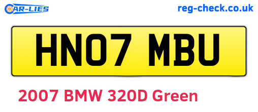 HN07MBU are the vehicle registration plates.