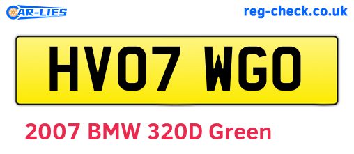 HV07WGO are the vehicle registration plates.