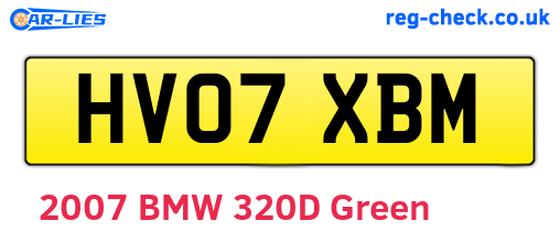 HV07XBM are the vehicle registration plates.