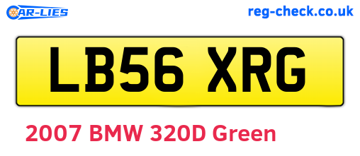 LB56XRG are the vehicle registration plates.