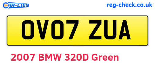 OV07ZUA are the vehicle registration plates.