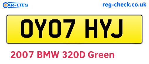 OY07HYJ are the vehicle registration plates.