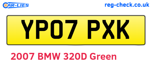 YP07PXK are the vehicle registration plates.