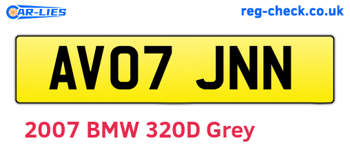 AV07JNN are the vehicle registration plates.